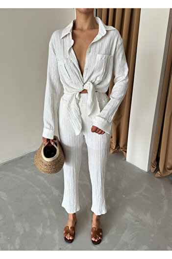 Laluvia Natural Gofre Bottom-Top Set