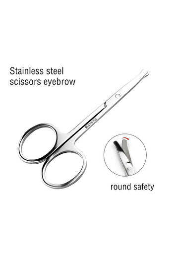 Choice Stainless Steel Round Safety Scissors Eyebrow Makeup Scissor Beauty Nose Hair Trimmer Scissors Ey...