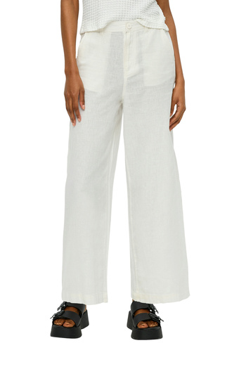 QS by s.Oliver Culotte in Webstruktur, Mid rise, Wide leg, Leinenmix
