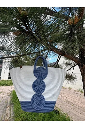 MaVaux Vanillia Μεγάλη Χειροποίητη Τσάντα Παραλίας από γιούτα