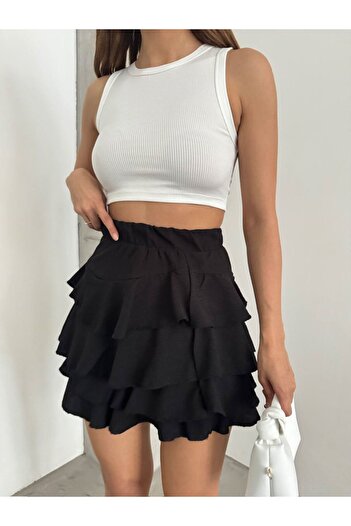 Mekafashion Frilly Wrap Skirt - 12351