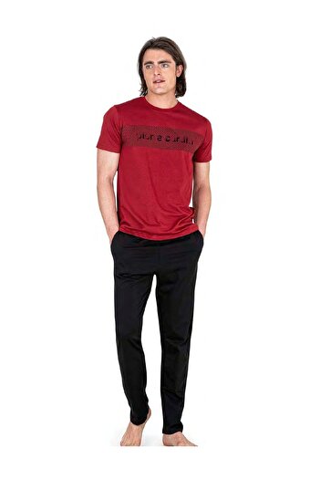 Pierre Cardin 6050 Men's Short Sleeve Combed Cotton Pajama Set