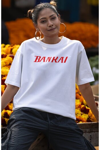 Fuddy Moda Zaraki Kenpachi - Μπλουζάκι Anime Oversize με στάμπα στην πλάτη, Unisex