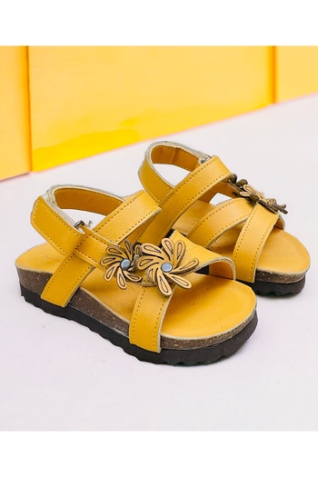 Piarmoni Genuine Leather Anatomical Cork Sole Girls Sandals