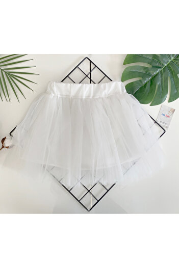 Jaju Baby Fustă Tutu Fete de Culoare Albă - Talie elastică