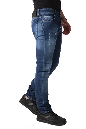 viking's line Erkek Denim Trend Giyim Dsg Hld Prç Işlmli Mavi