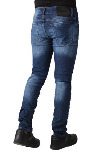 viking's line Erkek Denim Trend Giyim Dsg Hld Prç Işlmli Mavi