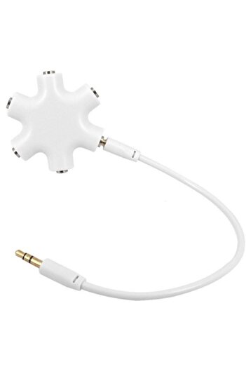 Alfais 4948 Kulaklık Çoklayıcı 3.5mm Stereo Çoğaltıcı Kalın Uç
