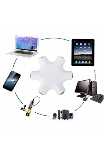 Alfais 4948 Kulaklık Çoklayıcı 3.5mm Stereo Çoğaltıcı Kalın Uç