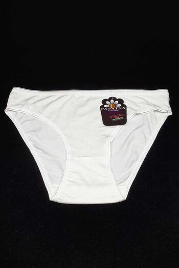 Papatya Women's White Modal Bikini Panties 6 Pcs 1850