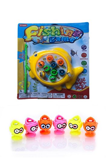 RoseRoi Fishing Game Magnet Wind-Up Mini Fishing Catching Game