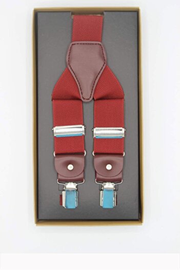 Gutiero Red Leather Linked Trouser Hanger