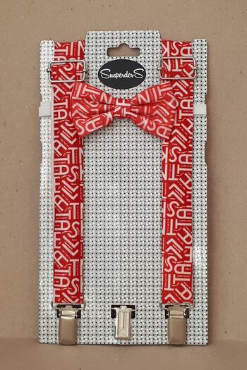SuspenderS Pants Strap & Bow Tie Printed Set