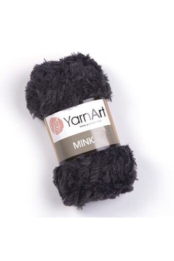 Yarnart Mink - Feathered Hand Knitting Thread Anthracite-336