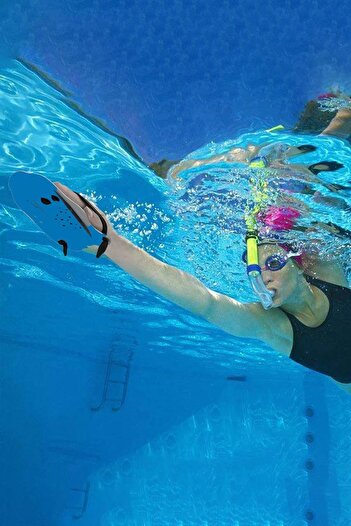 TRENDZONE 4 Colors Black Swimming Hand Flippers - Adjustable Swimming Helper With Carry Bag For Sea And Pool