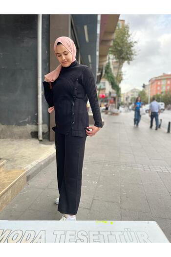 BAV Butik Ayvitrin Σετ παντελόνι με μισό ζιβάγκο με κουμπιά