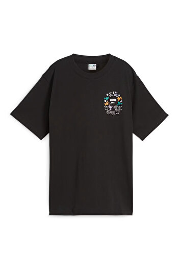 Puma Downtown Relaxed Graphic Men's Black Casual Style T-Shirt62435951