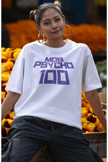 Fuddy Moda Μπλουζάκι Anime Mob Psycho 100 EX2 Unisex Oversize - Εκτύπωση στην πλάτη