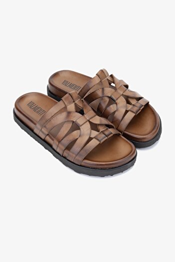 Valmenti Дамски пантофи от естествена кожа Taba Coloured Dimsa