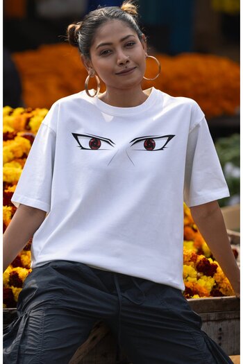 Fuddy Moda Μπλουζάκι Unisex με στάμπα Uchiha Itachi EX2 Oversize Anime