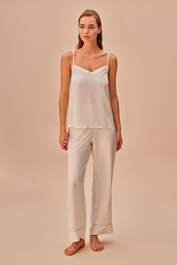 SUWEN Ivory Singlet Pants Set