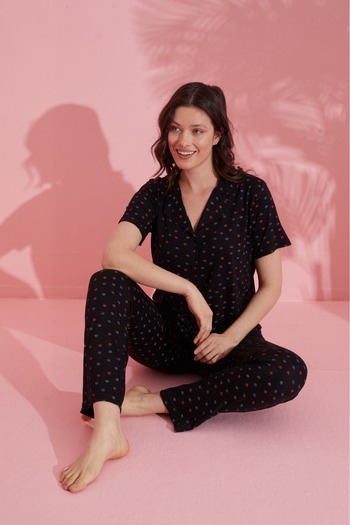 PİJAMOOD 5 Button Front Set Women's Pajamas