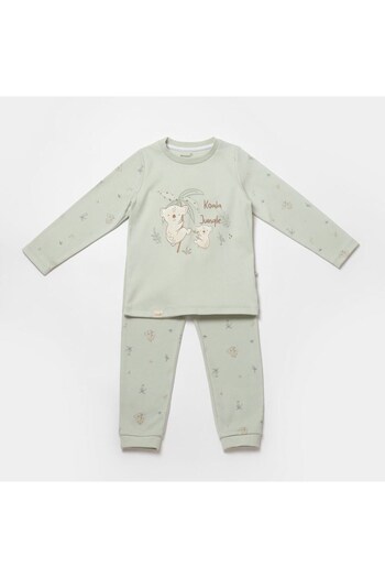 Biorganic Koala Jungle Patterned Pajama Set - 59778