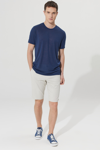 AC&Co / Altınyıldız Classics Slim Fit Narrow Cut Dobby Shorts with Side Pockets
