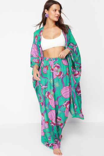 Trendyol Collection Ethnic Patterned Woven Beach Pants - Tbess24Pl00018