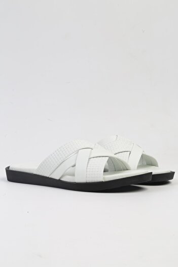 Pierre Cardin ® |   Pc-7131 - 2162 White-Men's Slippers