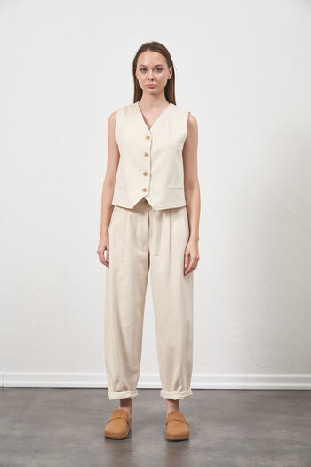 Kuaybe Gider Ecru Natura Trousers 4118