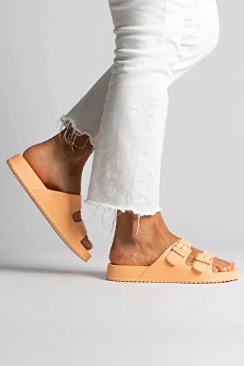 IGOR Eva Apricot Orange - Double Buckle Havana Mate Women's Slippers