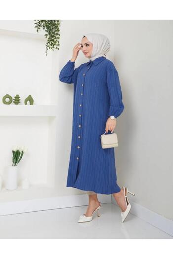 modasindoma Viscose Maxi Length Slit Women's Tunic Shirt