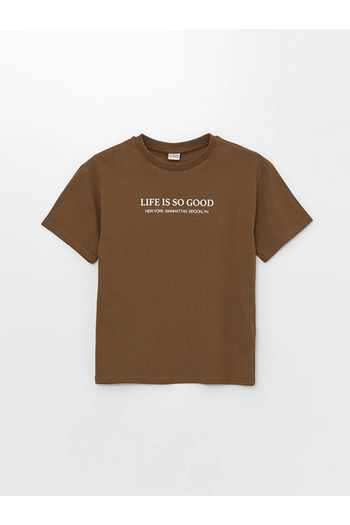 LC Waikiki Ανδρικό παιδικό μπλουζάκι Crew Neck Oversize Tok Fabric