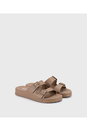 IGOR Women's Slippers - Havana Mate Eva Taupe, Brown, Double Buckle