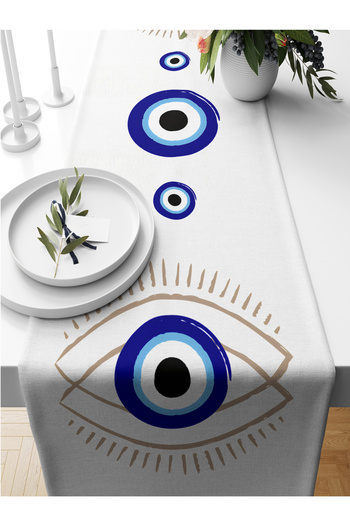 Bertille Home Seria Evil Eye 140x40 cm Runner imprimat digital (Evil Eye)