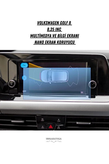 UniqAnatolia Volkswagen Golf 8 8.25 Inch Multimedia Nano Screen Protector