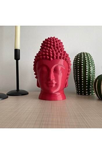 Root Made Buda Kafası Dekoratif Obje  Ev Ofis Dekorasyon Kadın Buda Kafası Buddha Heykel Meditasyon Figürleri