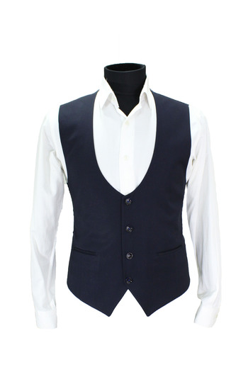 MENTOR REGALO Ανδρικό γιλέκο με λαιμόκοψη σε σχήμα U Navy Blue 50621