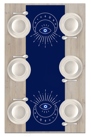 Bertille Home Seria Evil Eye 140x40 cm Runner imprimat digital (Evil Eye)