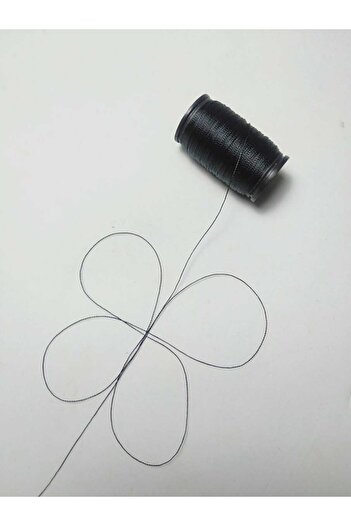 Eskişehir hobi sanat 0,2 mm 60 μέτρα κλωστή χάντρες προσευχής σκούρο καπνιστό χρώμα (πιο λεπτή κλωστή χάντρες προσευχής)