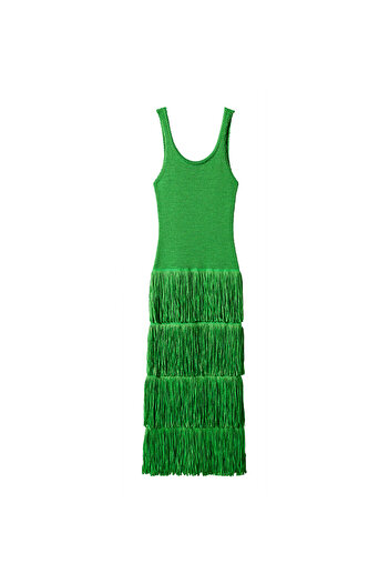 MANGO Woman Yeşil Kadın Elbise 57000405