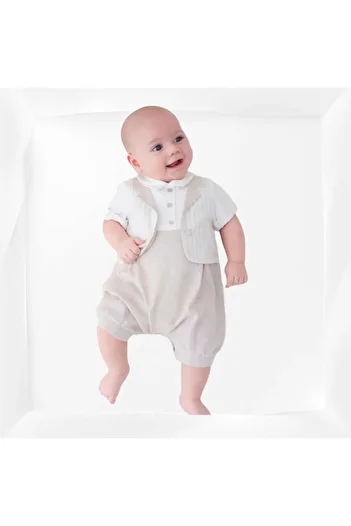 Mymio Baby Boy Linen Jumpsuit