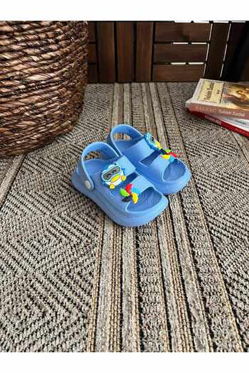 Behtah Kundura Children's Orthopedic Sole 4 Pieces Cross Jibbitz Ornamental Gift Open Front Garden Pool Daily Sandals Slippers