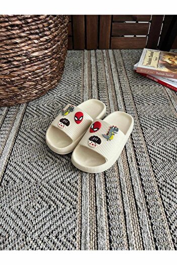 Behtah Kundura Boy's 6 Tane Jibbitz Fancy Gifted Outdoor Garden Pool Daily Sandals Slippers