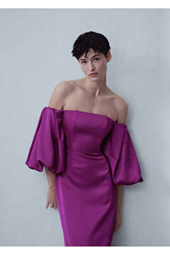 MANGO Purple Women's Dress47036714