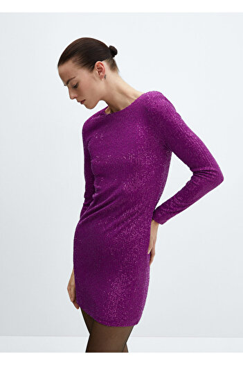 MANGO Woman Purple Women's Dress57009113