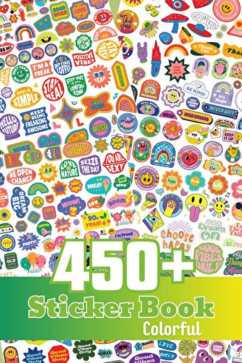 Postifull Set de 450 de autocolante colorate - Jurnal pentru carte de autocolante, registru și jurnal cu gloanțe