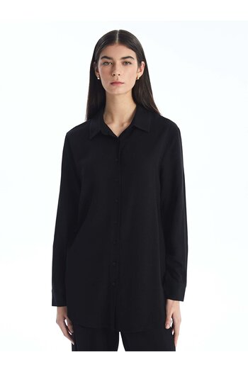 LC Waikiki Plain Linen Blended Women's Shirt Tunic