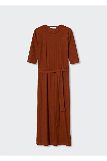 MANGO Woman 37095932 Μοντέλο γυναικείο φόρεμα σε χρώμα Terracotta